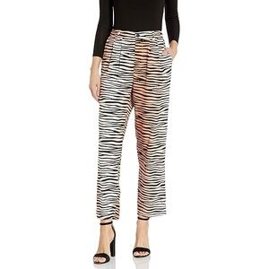 OBEY PANTS LARGE ANIMAL PRINT ORANGE BLACK TIGER Stretch waist NEW Straight Leg